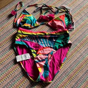 Trina Turk Multicolor Tropical Bikini